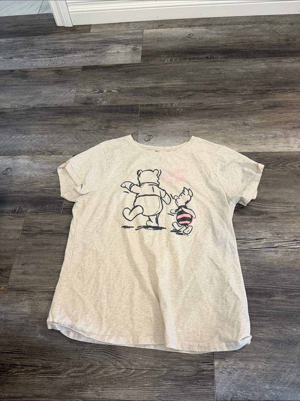 Disney Winnie the Pooh & Piglet Cream Graphic Kids T-Shirt